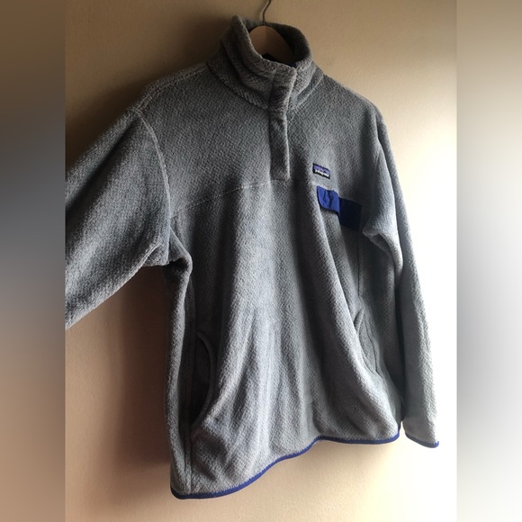 Patagonia Women's Re-Tool Gray Pockets Snap T Pullover Jacket Size XL - Picture 3 of 13